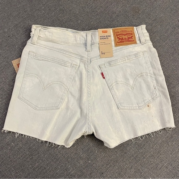 Levi’s High Rise Distressed Shorts NWT - Picture 7 of 10